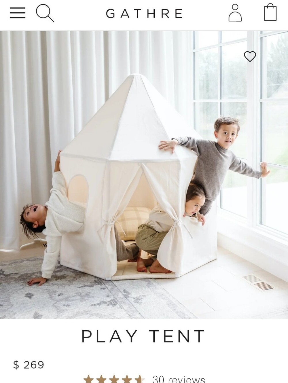 Gathre Kids Play Tent in Cream